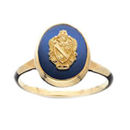 Oval Sapphire Crest Ring