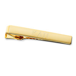 Tie Bar with Engraved Greek letter