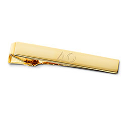 Tie Bar with Engraved Greek letters