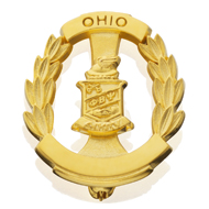 Ohio Officer Pin, gold-plate