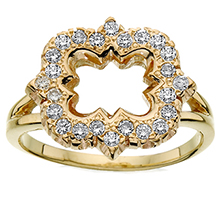 Diamond Quatrefoil Ring