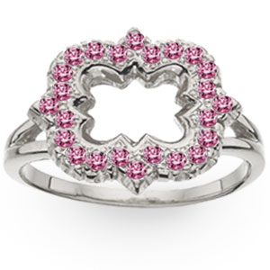 Jeweled Quatrefoil Ring