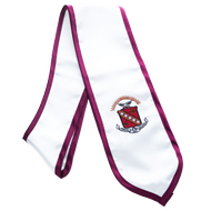 (New!) White and Maroon Graduation Stole