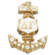 Crown Pearl Badge with 1 Diamond