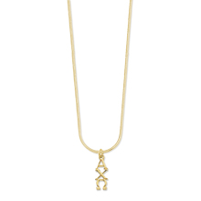 10K Lavaliere and Gold Filled Snake Chain