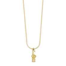 10K Lavaliere and Gold-Filled Snake Chain