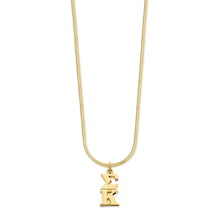 10K Lavaliere and Gold-Filled Snake Chain