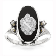 Imperial Onyx RIng with Pearls