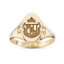 Vertical Incised Crest Ring