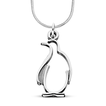 Silhouette Penguin Charm with 18