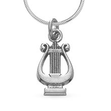 Lyre Charm with 18