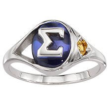 Sapphire Oval Ring w/ Golden Sapphire