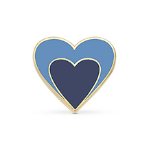 True Blue Hearts Pin, GE