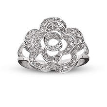 Rose Court Silhouette Ring
