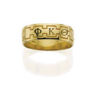Greek Monogram Band Ring