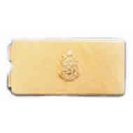 Money clip w/Quality Small Crest, Gold Plate