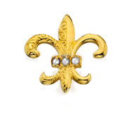 Fleur de Lis Pin w/3 Pearls