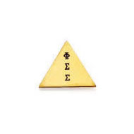 Gold Plated Triangular Recognition Button