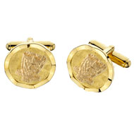 Round Ribbon Cufflinks