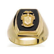 Barrel Onyx Crest Ring Barrel Onyx Crest Ring
