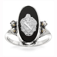 Imperial Onyx Ring with Pearls