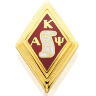 Official Badge, RED ENAMEL, Goldgloss