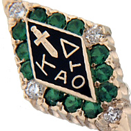 Large Emerald w/Diamond Points Badge