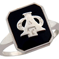 Onyx Badge Ring