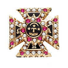 Crown Pearl Badge w/ *Ruby Points