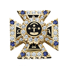 Crown Diamond and Sapphire Badge