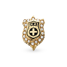 Miniature Crown Pearl Sweetheart Pin