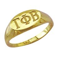 Oval Incised Signet  Ring