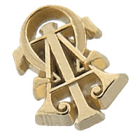 Antique Monogram Recognition Pin